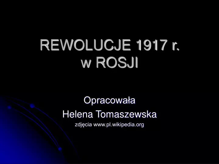 rewolucje 1917 r w rosji