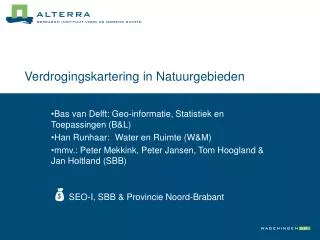 verdrogingskartering in natuurgebieden