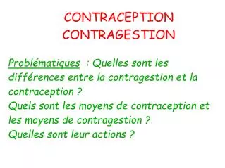 contraception contragestion