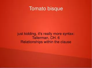Tomato bisque