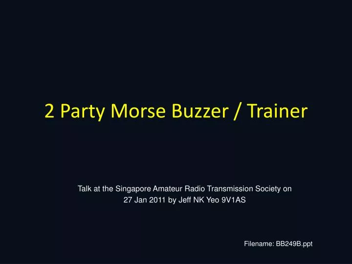 2 party morse buzzer trainer