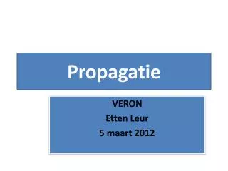 propagatie