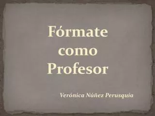 f rmate como profesor
