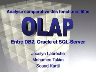 analyse comparative des fonctionnalit s