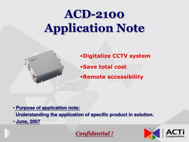 acd 2100 application note