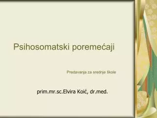 psihosomatski poreme aji