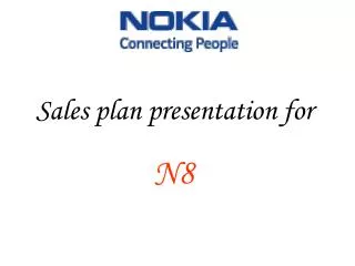 Sales plan presentation for