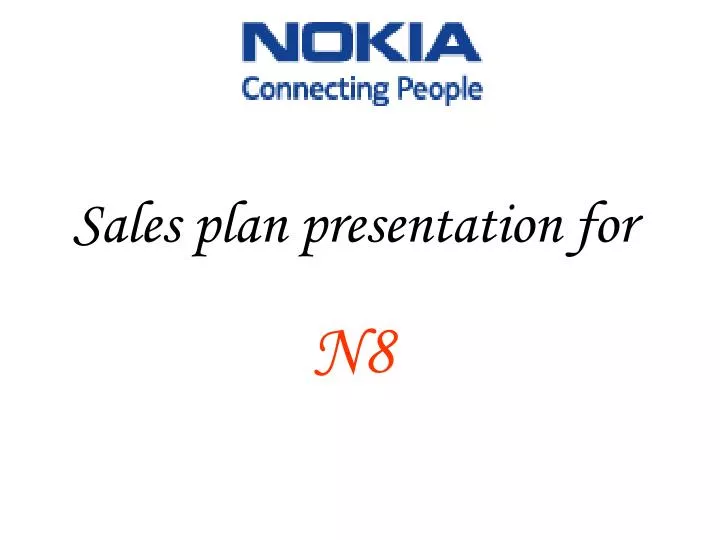 sales plan presentation for