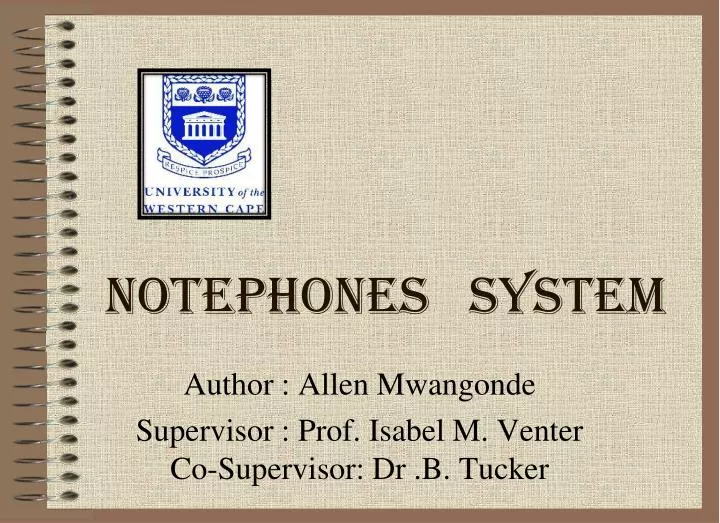 author allen mwangonde supervisor prof isabel m venter co supervisor dr b tucker