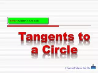 Tangents to a Circle