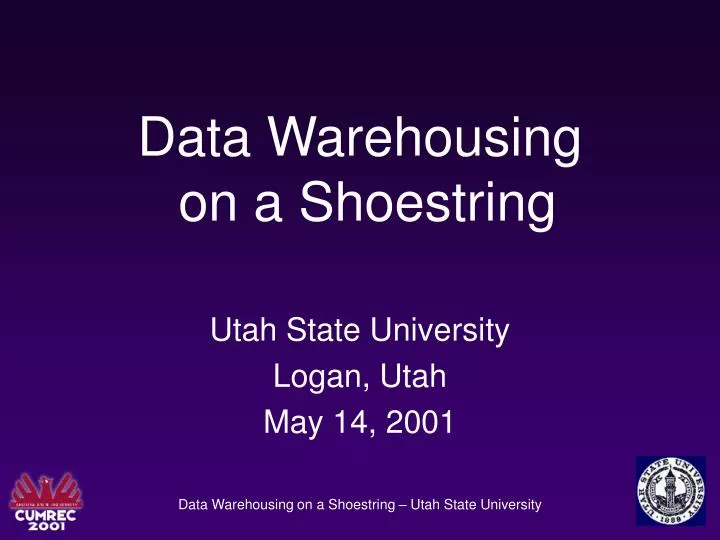 data warehousing on a shoestring