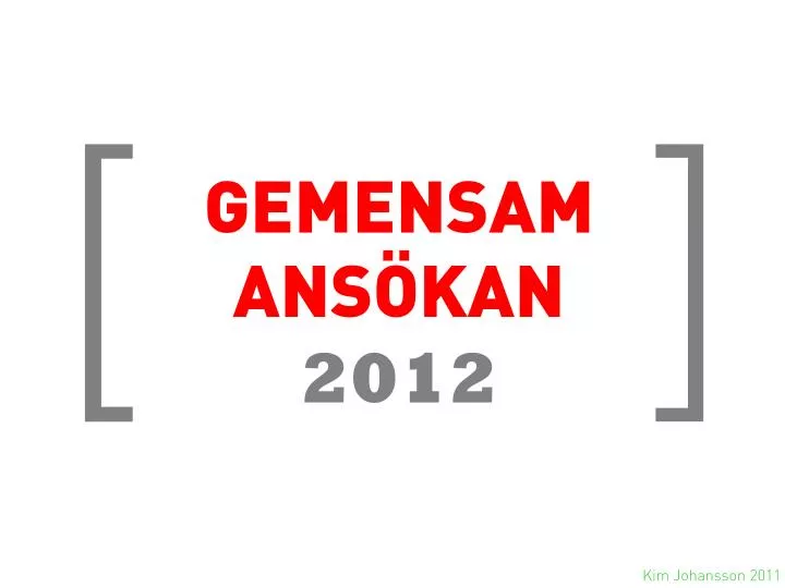 gemensam ans kan 2012