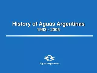 History of Aguas Argentinas 1993 - 2005