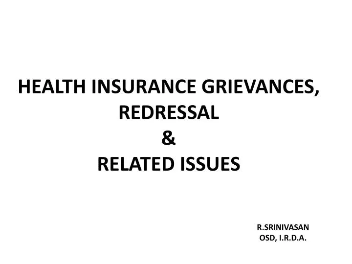 health insurance grievances redressal related issues