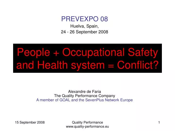 people occupational safety and health system conflict