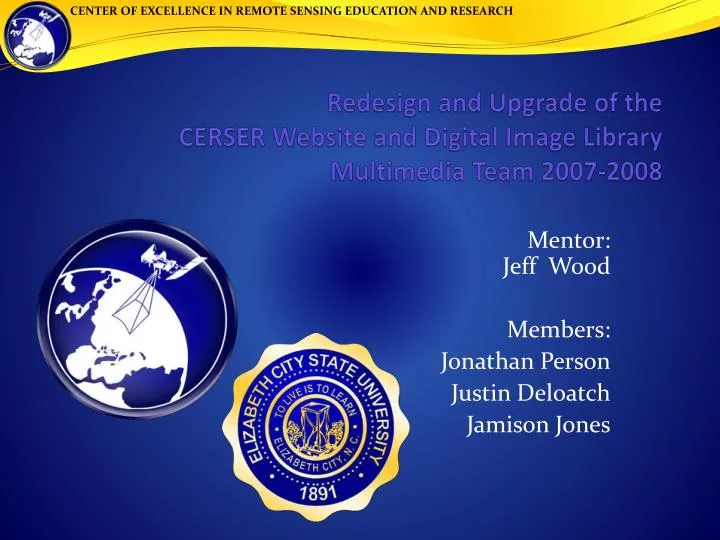 redesign and upgrade of the cerser website and digital image library multimedia team 2007 2008