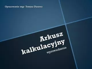 arkusz kalkulacyjny