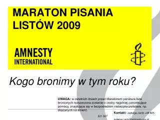 maraton pisania list w 2009