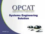 Systems Engineering Solution - slide 1