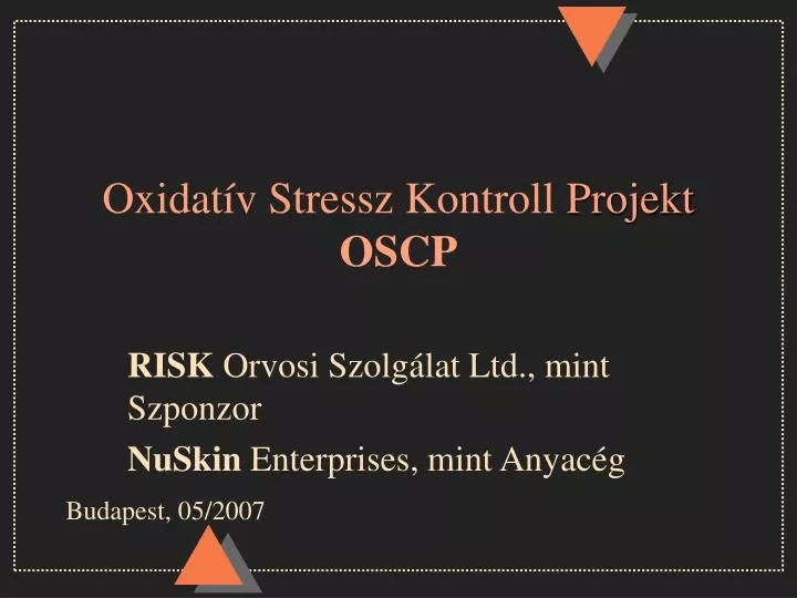 oxidat v stressz kontroll projekt oscp