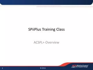 SPiiPlus Training Class