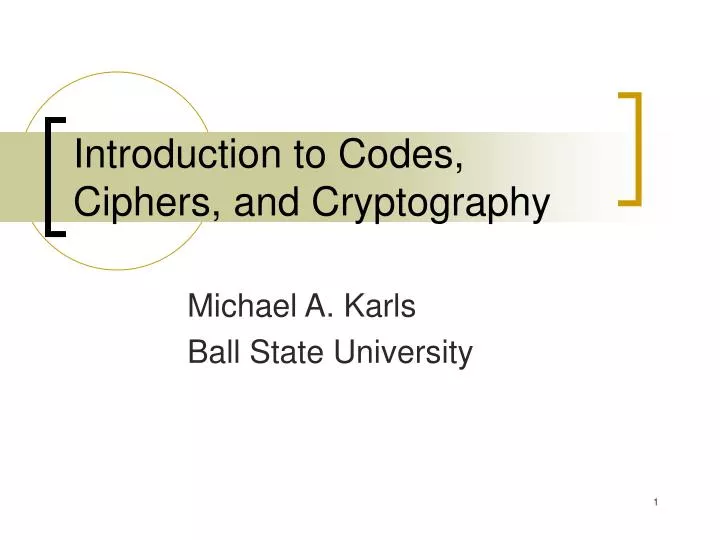 introduction to codes ciphers and cryptography