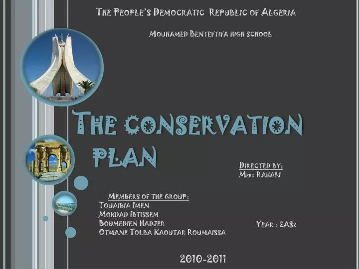 the conservation plan