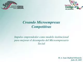 creando microempresas competitivas