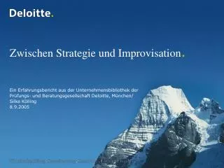 zwischen strategie und improvisation