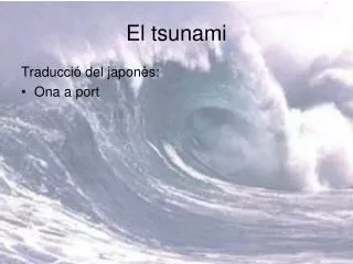el tsunami