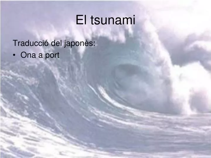 el tsunami