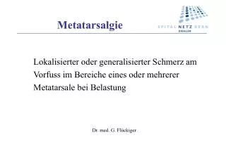 metatarsalgie