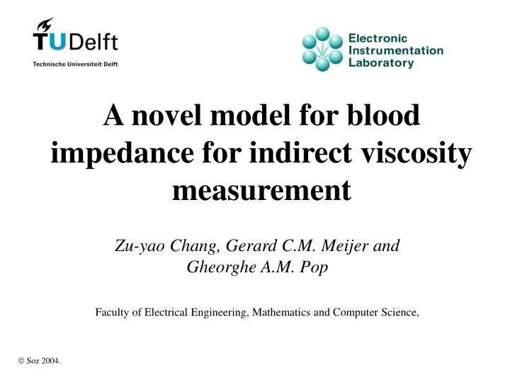 a novel model for blood impedance for indirect viscosity measurement