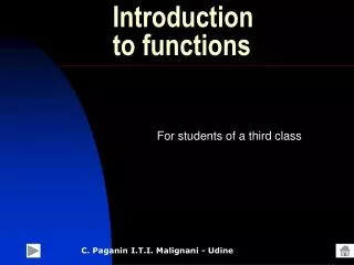 Introduction to functions