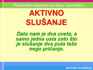 aktivno slu anje