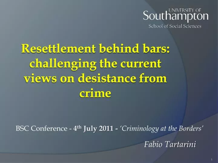 bsc conference 4 th july 2011 criminology at the borders