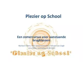 plezier op school
