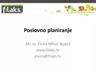 poslovno planiranje