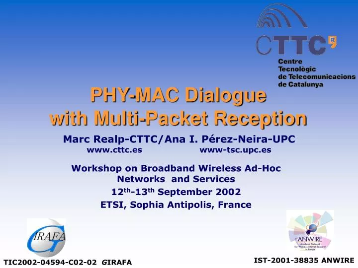phy mac dialogue with multi packet reception