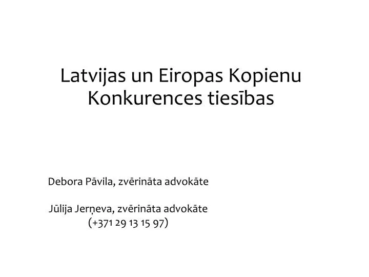 latvijas un eiropas kopienu konkurences ties bas