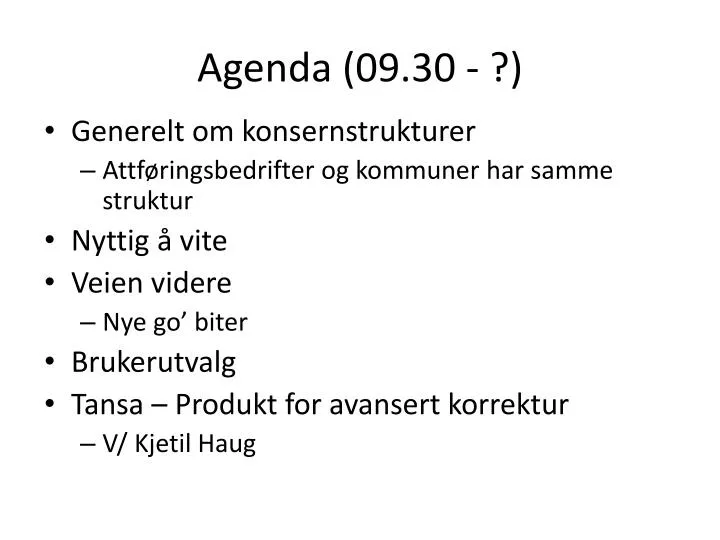 agenda 09 30