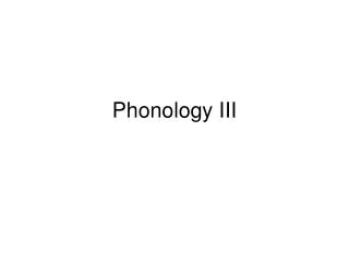 phonology iii