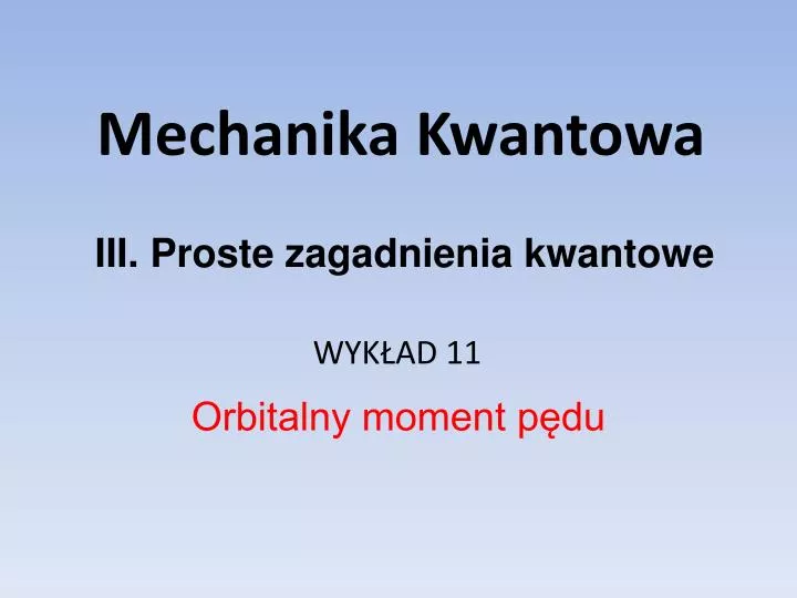 mechanika kwantowa