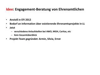 idee engagement beratung von ehrenamtlichen