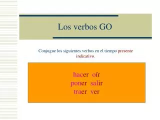 los verbos go