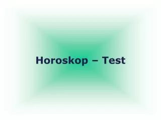 horoskop test