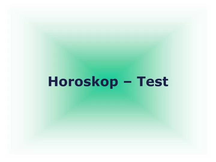 horoskop test