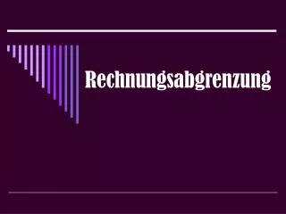 rechnungsabgrenzung