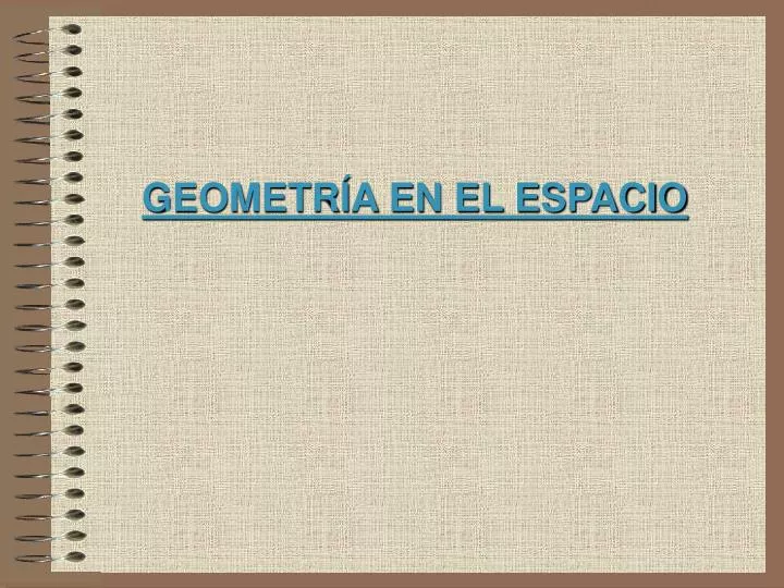 geometr a en el espacio