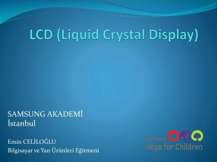 lcd liquid crystal display